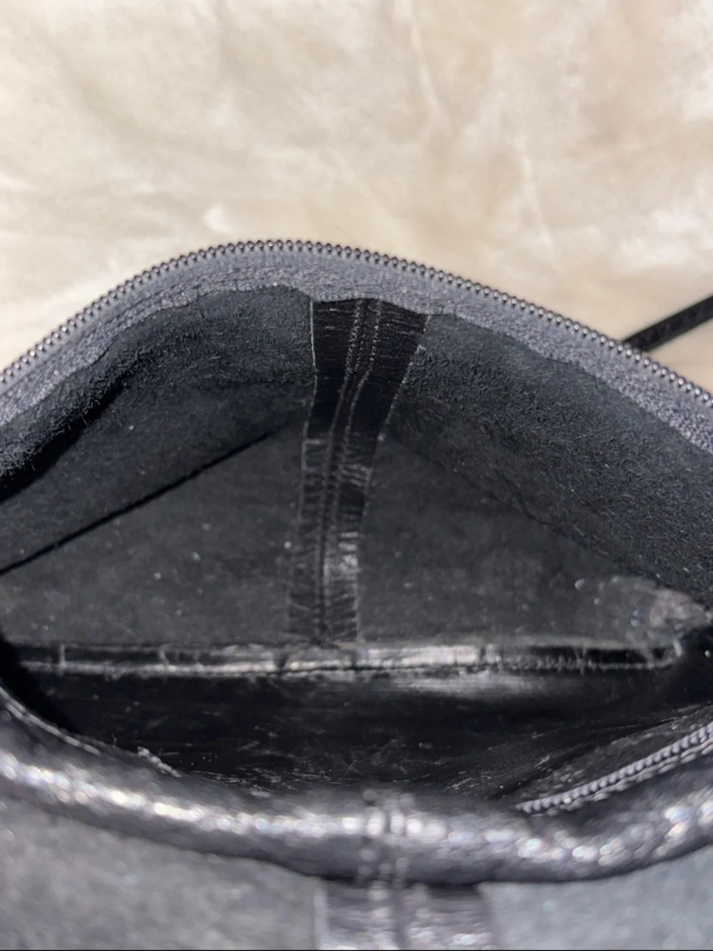 Carlos Falchi Black Leather Western Saddle Crossbody Bag – Flap + Back Pocket